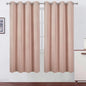 Blush Thermal Blackout Curtains/52 x 72 Inch/Set of 2 Panels Room Darkening by Lemomo