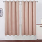 Blackout Curtains 66 x 72 Inch Long Blush Curtains Set of 2 Panels Room by Lemomo