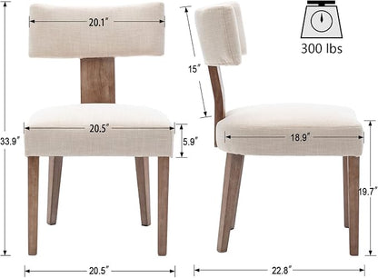 VESCASA Upholstered Farmhouse Dining Chairs - Image 6