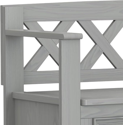 SIMPLIHOME Amherst Entryway Storage Bench - Image 7