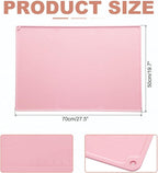 uxcell Silicone Pastry Mat, 27.5" x 19.7" Silicone Baking Mat with Measurements, Non-Stick Dough Rolling Mat for Making Pastry Cookies Bread Pizza Pink