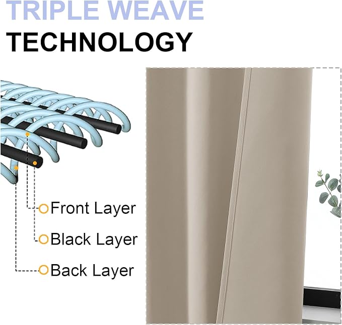 Simplebrand Biscotti Beige Blackout Curtains - Image 5