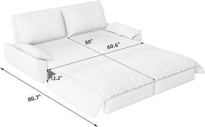 73.2" Sofa Bed Queen, 3-in-1 Pull Out Sofa Bed - Image 4