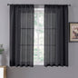Tollpiz Sheer Curtains Linen Textured Living Room Curtain Sheers Light by Tollpiz