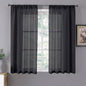 Tollpiz Sheer Curtains Living Room Linen Textured Curtain Sheers Light by Tollpiz