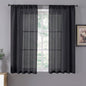 Tollpiz Short Sheer Curtains Living Room Linen Textured Curtain Sheers Light by Tollpiz