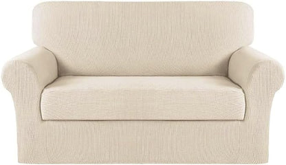 Turquoize Stretch Sofa Slipcover 2 Pieces Sofa Cover Couch Cover by Turquoize