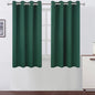 Blackout Curtains 66 x 54 Inch Long Dark Green Curtains Set of 2 Panels Room by Lemomo