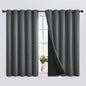 SimpleHome Grey 100% Blackout Curtains Room Darkening Living Room 63 Inch | by SimpleHome