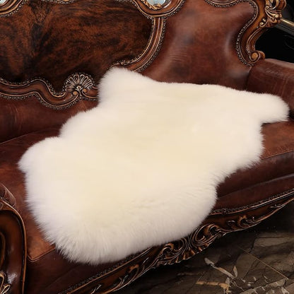 IRIWOOL Premium Genuine Fur Sheepskin Rug Real Australia Sheepskin Natural - Image 7