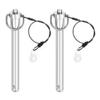 uxcell 2 Pcs Quick Release Pin, 1/2" x 4" (Dia. x L) Push-Button Ball Locking Pin, 304 Stainless Steel, Silver