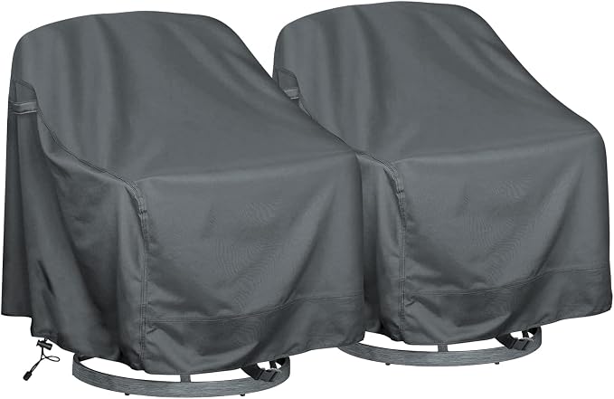 Outdoor Swivel Lounge Chair Cover 2 Pack, Fits to Lawn Patio Chairs, 420D by HI%C2%B7%C2%B7%C2%B7YOURCOVER