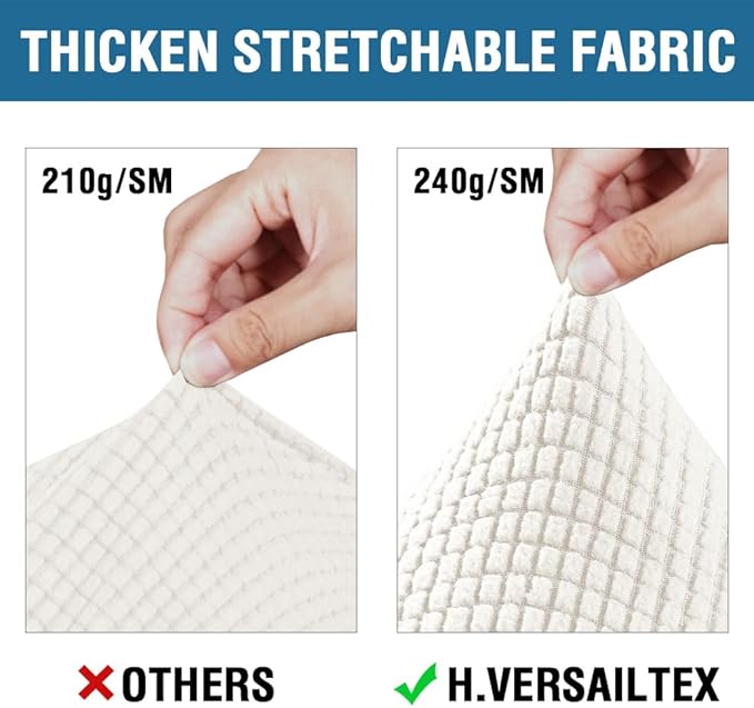 H.VERSAILTEX 4 Piece Stretch Sofa Covers - Image 3