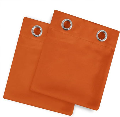 Blackout Curtains 66 x 54 Inch Long Orange Curtains Set of 2 Panels Room - Image 9