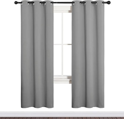 NICETOWN Silver Grey Blackout Curtain Panels - Image 2