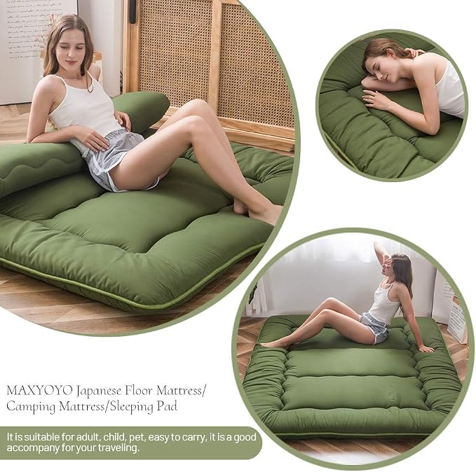 MAXYOYO Japanese Floor Mattress Futon Mattress, Thicken Tatami Mat Shiki Futon - Image 4