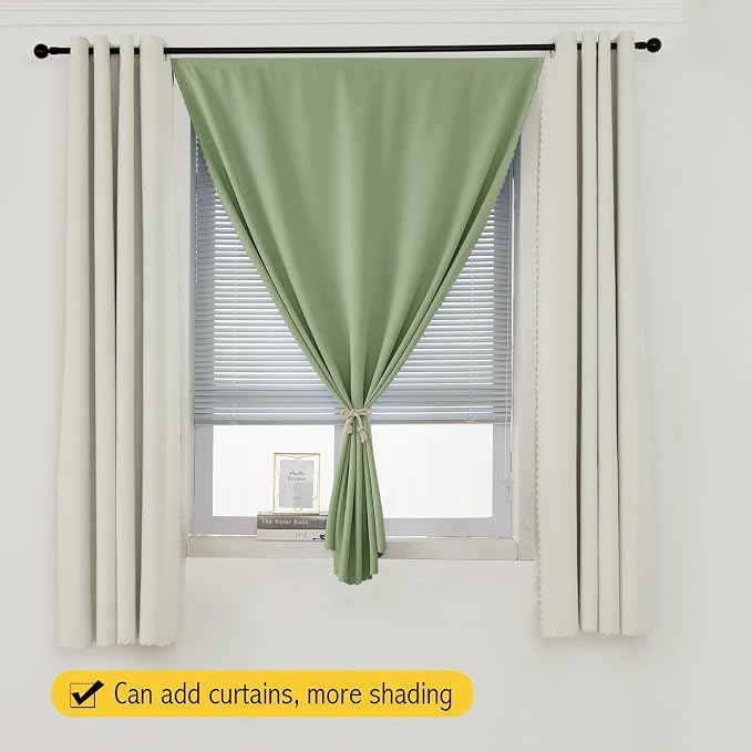 Portable Light Blocking Curtains Self-Stick Design, Removable Adhesive Window - Image 8