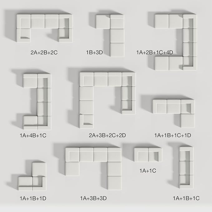 Novilla 106" Modular Sectional Sofa, Modern Cloud Sectional Couch - Image 5