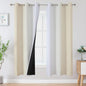 Beige and Greyish White Ombre Blackout Curtains by ESTELARTEXTILER