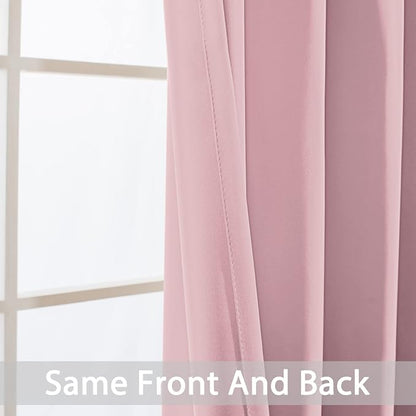 Yakamok Pink Room Darkening Window Curtains 52x36 Inch - Image 3