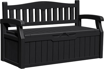 Greesum 80 Gallon Outdoor Storage Bench, Weather-Resistant Deck Box, Patio by BuynowfromGreesum
