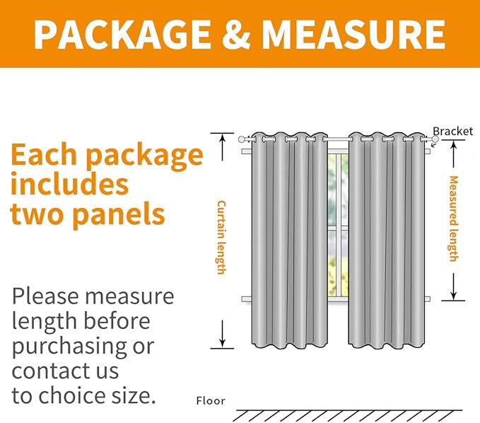YoungsTex Navy Blue Linen Curtains 48 Inch Length, Short Light Filtering Semi - Image 9