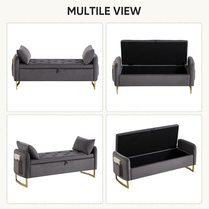 48" End of Bed Bench, Modern Storage Benches - Image 8