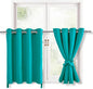 Blackout Curtains for Bedroom, Peacock Teal, 52 x 36 Inch, 2 Panels | Thermal by Hiasan