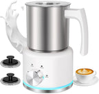 Milk Frother and Steamer, 16.9 OZ Milk Frother for Coffee, 4 in 1 Frother Separable Easy to Use and Clean, Durable Safe Silent Working for Coffee, Latte, Cappuccino Hot Chocolate, White