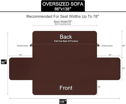 U-NICE HOME Large Sofa Cover Reversible Couch Cover - Image 6