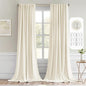 MIULEE Birch Back Tab Blackout Curtains 52x120 Inch Long 2 Panels Set | Rod by MIULEE