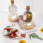 Lamp Shade Resin Mold with 10PCS Wooden Stoppers Creative Bottle Shape Silicone Molds for Epoxy Resin Casting Candle Soap Making Flower Specimen Home Party Decor Gift Art Craft Supplies