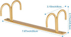 Mug Rack Under Cabinet - Coffee Cup Holder, 12 Mugs Hooks Under Shelf, Display Hanging Cups Drying Hook for Bar Kitchen Utensils Gold