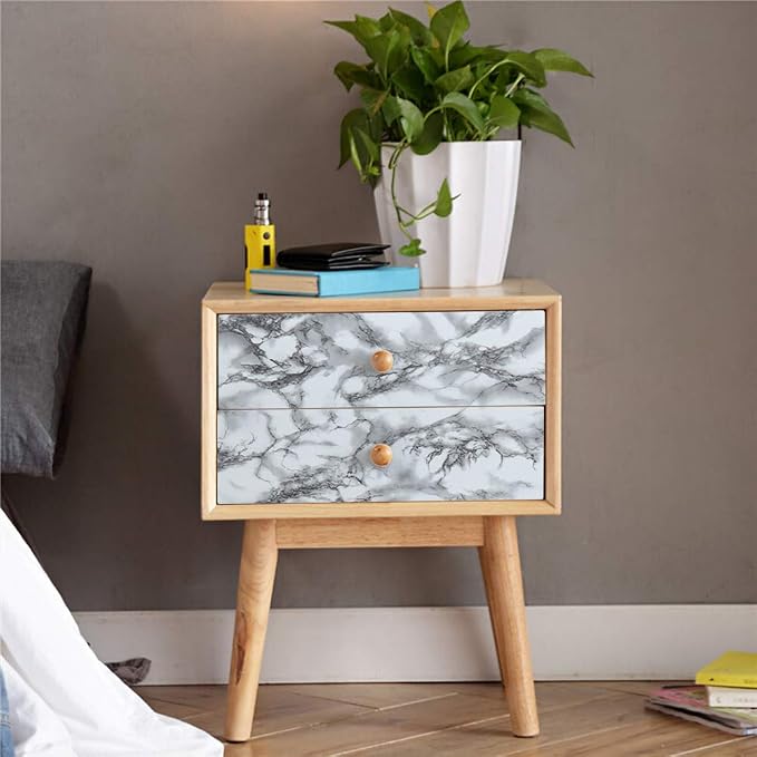 Livelynine Marble Wall Paper 15.8x394 Kitchen Wallpaper Self Adhesive Renter - Image 5
