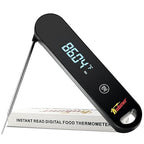 The Latest Thermocouple Instant Reading Meat Thermometer Digital,Faster Less Than 0.6 Second Response,IP67 Waterproof Thermometer Suitable for Grilling, Cooking,BBQ Gifts for Men (Black)