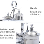 LOYALHEARTDY Vintage Siphon Coffee Maker, Belgian Luxury Syphon Coffee Machine with Royal Family Temperament, Silver Retro Royal Family Balance Siphon Coffee Maker Siphon Brewer Vintage Coffee Pot