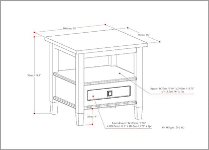SIMPLIHOME Warm Shaker End Table - Image 2