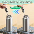Vacuum Insulated Stainless Steel Water Bottle with Tea Infuser - Wide Mouth,BPA-Free, Leak- Proof,Keeps Cold 24H/ Hot 12H- Ideal for Travel,Office, Gym (12oz)