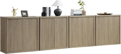 SICOTAS Buffet Cabinet with Storage 138.4" Sideboard Accent Modern Credenza by SICOTAS