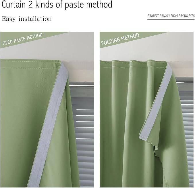 Portable Light Blocking Curtains Self-Stick Design, Removable Adhesive Window - Image 6