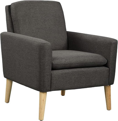 Modern Accent Chair for Living Room, Comfy Upholstered Linen Fabric Single Sofa by Lohoms