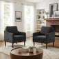 2PCS Mid Century Modern Accent Chair, Chenille Fabric Armchair by Unknown