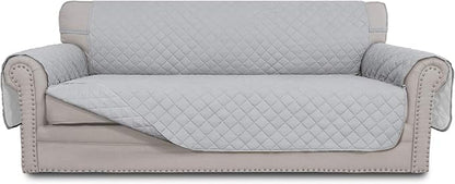 Easy-Going Reversible Couch Cover, 4 Seater Sofa, Light Gray/Light Gray | by Easy-Going