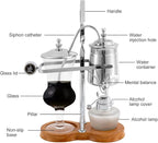 LOYALHEARTDY Vintage Siphon Coffee Maker, Belgian Luxury Syphon Coffee Machine with Royal Family Temperament, Silver Retro Royal Family Balance Siphon Coffee Maker Siphon Brewer Vintage Coffee Pot