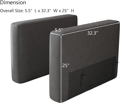 EASE MOOSE Armrest Module for Modular Sectional Sofa, Faux Leather Side - Image 3