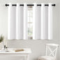 MIULEE Blackout Curtains for Bedroom 2 Panels 40 x 36 Inch Long Pure White | by MIULEE