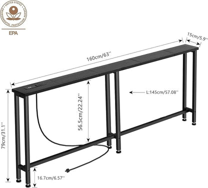 Keelian 63" Sofa Table Narrow Long - Image 3