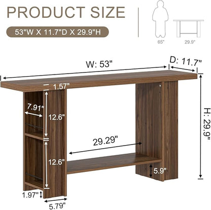 FOLUBAN Entryway Table, Modern Wood Console Table - Image 2