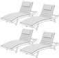 Sundale Outdoor Olefin Quilted Lounge Cushion Set of 4, Patio Foldable Chaise by SundaleOutdoor