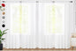 SpaceDresser Sheer White Curtains 4 Panels Rod Pocket Semi-Sheer Curtain 45 by SpaceDresser